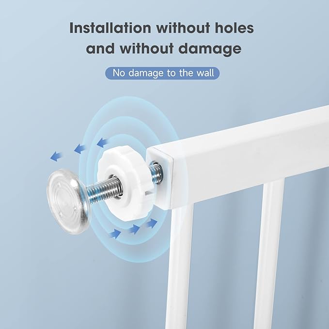 Extra Tall Baby Safety Gate Extends Up to Extra Wide, Baby Gate for Doorways Hallways, Retractable Child Gate for Stairs, Easy Fit Pet Gate, Dog Gates for The House Indoor/Outdoor, Pressure Mounted.