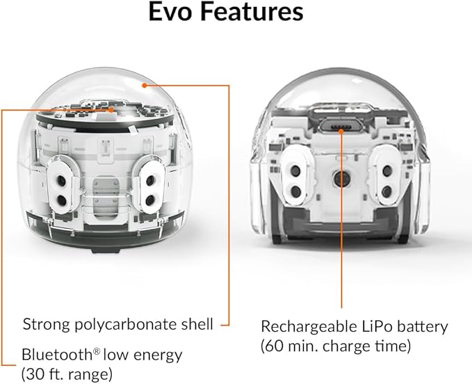 Evo Classroom Kit (18 Bots): Interactive Coding Robot, Kids Ages 5+, Includes 12 Evo Robots, Color Code Markers, Charging Cradle, Bot Stickers, Access to 700+ STEAM Lessons, Educators & Parents