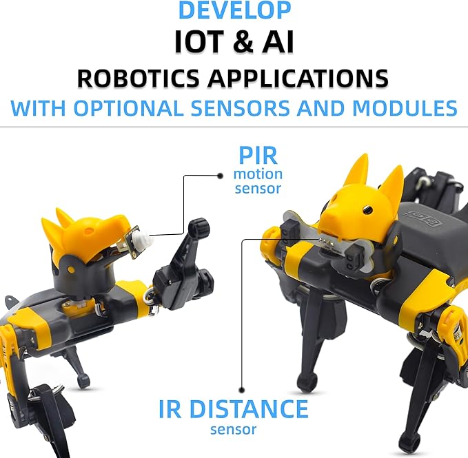 Robot Dog Bittle Robotics Kit (Pre-Assembled) | App Control Quadruped Smart Robot | Open Source Coding Robot Kit for STEM & Robotics Education for Programmer, Developers, Geeks, & Students