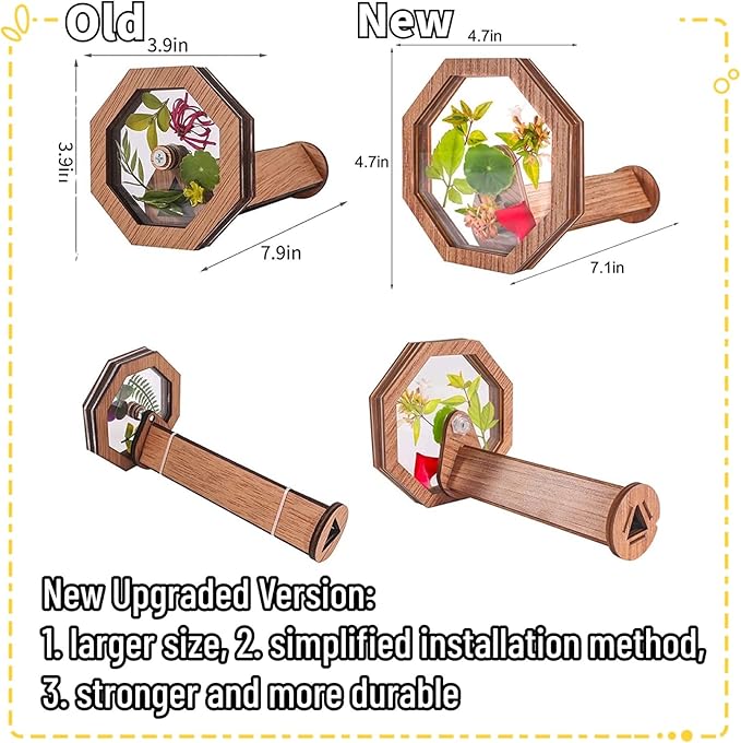 2PCS Natural DIY Kaleidoscope Kit, New Wooden Magic Rotating Kaleidoscope Making Set for Nature Lovers, Best Gift, Outdoor Classic Handmade Education Toys for Kids