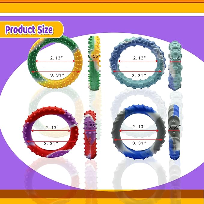 12pcs Random ColorSensory Fidget Toys for Kids Adults , Stretchy Fidget Bracelet &Texture & Calming Autism Sensory Toys for Special Needs Autistic Children &Calm Down Toy for Toddler Girls Boys
