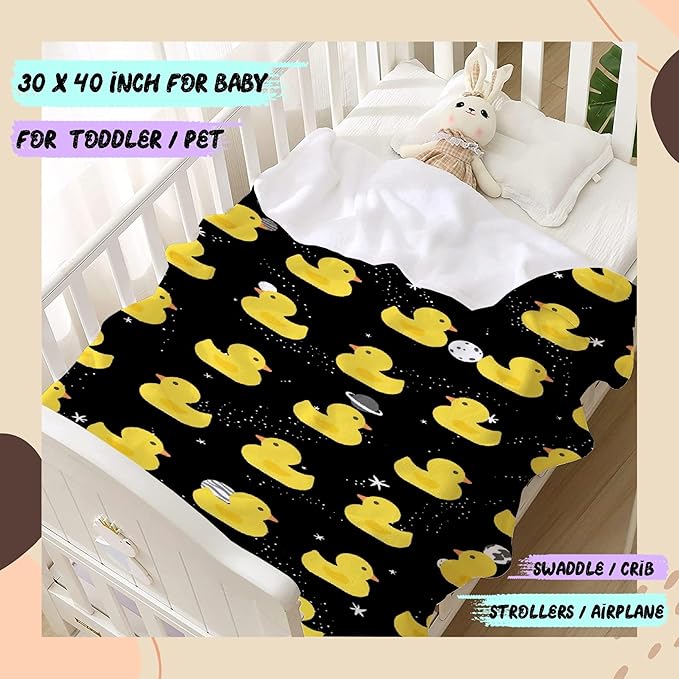 Aparajita Ruddy Duck Adult Duck Blanket Kids Funny Blanket Suitable for Bedroom Living Room Bed Sofa Crib Couch Chair Outdoor All Season Items That Yellow Duck Lovers Will Love 50"x40"for Kid