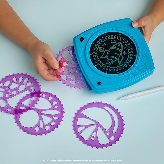 Spirograph Doodle Pad– Arts and Crafts, Scratch Art, LCD Writing Tablet for Kids, Kids Toys, Art Supplies, Drawing Kit, Spiral Art, Double-Sides Stylus, Build-in Storage, Stencils Included, Ages 5+