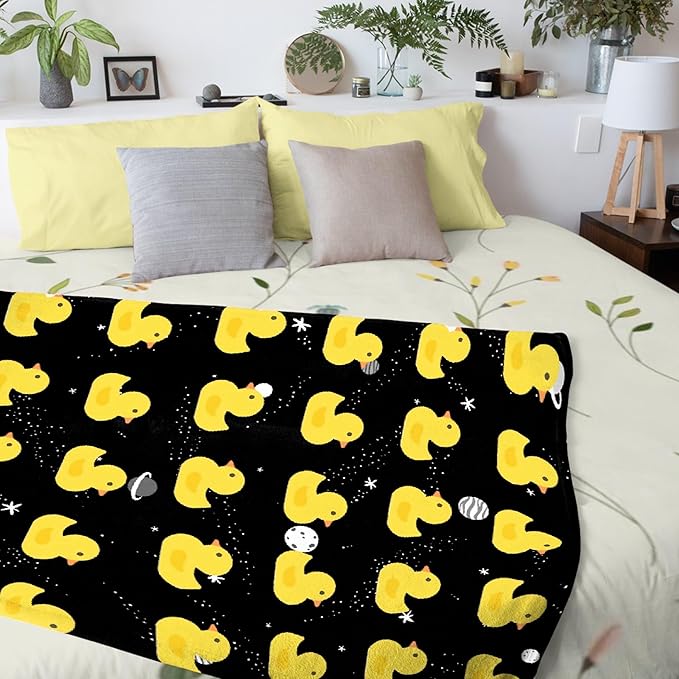 Aparajita Ruddy Duck Adult Duck Blanket Kids Funny Blanket Suitable for Bedroom Living Room Bed Sofa Crib Couch Chair Outdoor All Season Items That Yellow Duck Lovers Will Love 50"x40"for Kid