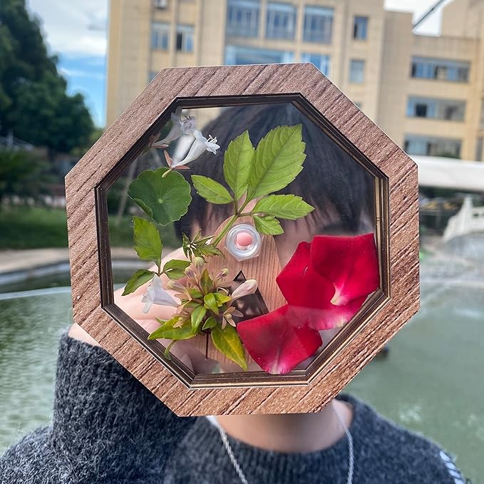 2PCS Natural DIY Kaleidoscope Kit, New Wooden Magic Rotating Kaleidoscope Making Set for Nature Lovers, Best Gift, Outdoor Classic Handmade Education Toys for Kids