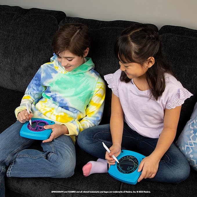 Spirograph Doodle Pad– Arts and Crafts, Scratch Art, LCD Writing Tablet for Kids, Kids Toys, Art Supplies, Drawing Kit, Spiral Art, Double-Sides Stylus, Build-in Storage, Stencils Included, Ages 5+