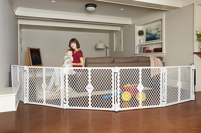 Toddleroo by North States Superyard Wall Mount Kit, Made in USA: Compatible with Superyard Classic, Colorplay, or Indoor/Outdoor 6 Panel Play Yard. Hardware kit to create extra wide barrier , Gray