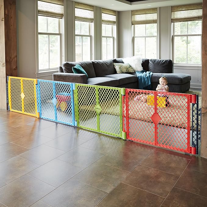 Toddleroo by North States Superyard Wall Mount Kit, Made in USA: Compatible with Superyard Classic, Colorplay, or Indoor/Outdoor 6 Panel Play Yard. Hardware kit to create extra wide barrier , Gray