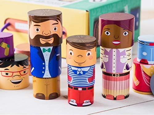32-Piece Multiracial Magnetic Family Play Set – Wooden Diversity Building Blocks for Kids – SEL Toy Promoting Inclusion & Creative Learning