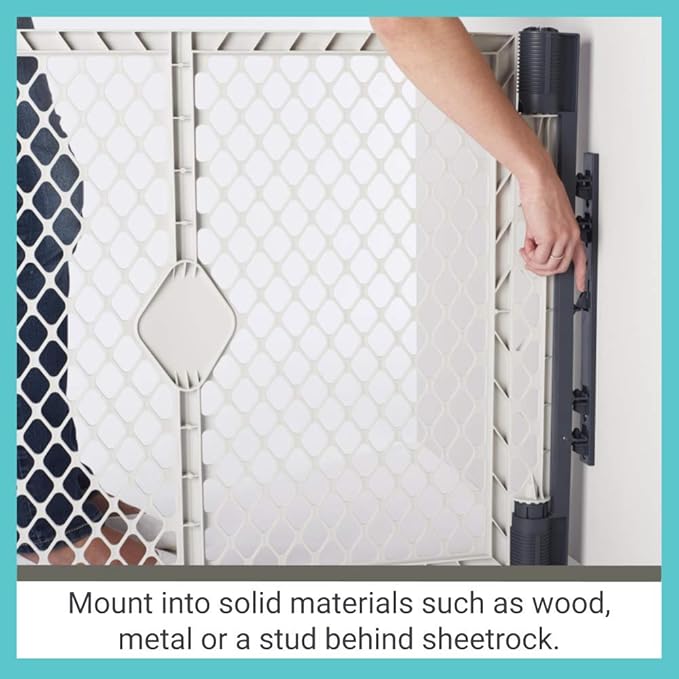Toddleroo by North States Superyard Wall Mount Kit, Made in USA: Compatible with Superyard Classic, Colorplay, or Indoor/Outdoor 6 Panel Play Yard. Hardware kit to create extra wide barrier , Gray