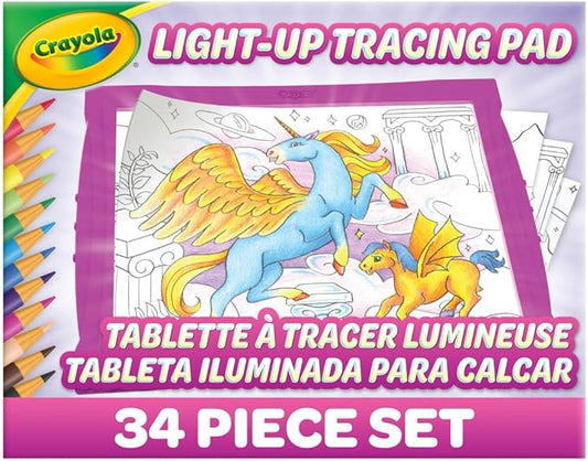 Crayola Light Up Tracing Pad - Pink, Writing & Drawing Art Kit for Kids, Kids Toys & Games, Tracing Light Box, Easter Gifts for Girls & Boys, 6+ [Amazon Exclusive]