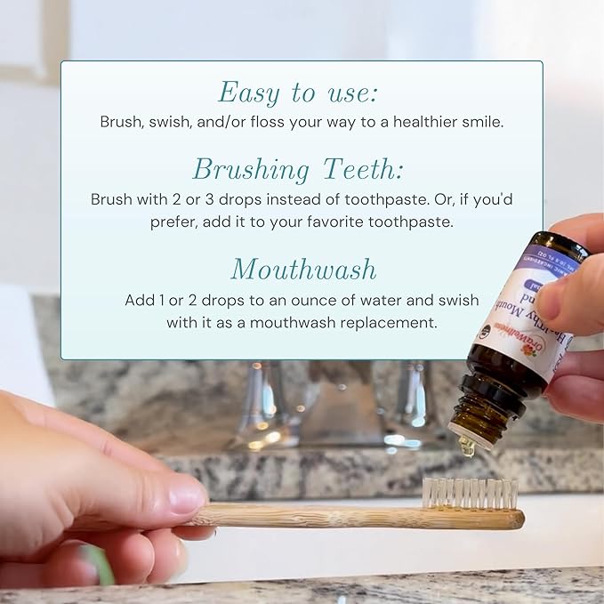 OraWellness Healthy Mouth Blend Organic Toothpaste & Mouthwash Alternative Tooth Oil, Natural Mouth Rinse for Healthy Teeth & Gums for Women, Men and Kids, Pack of 1