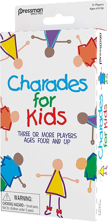 Pressman Charades for Kids Peggable - No Reading Required Family Game Multicolor ,5"