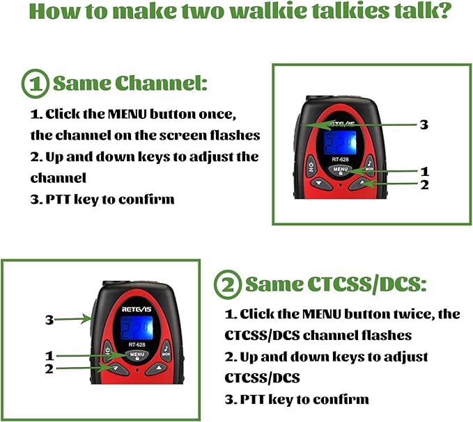 Retevis RT628 Walkie Talkies for Kids,Toys Gifts for 6-12 Years Old Boys Girls,Long Range 2 Way Radio 22CH VOX,Birthday Gift,Family Walkie Talkie for Camping Hiking Indoor Outdoor