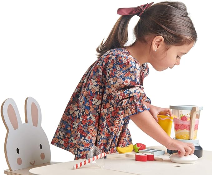 Tender Leaf Toys - Fruity Blender - Wooden Smoothie Maker Toy Set for Pretend Cooking - Social, Creative, and Imaginative Development - Learning Role Play to Make a Healthy Shake - Age 3+