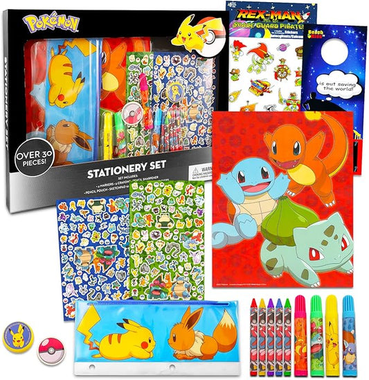 '- Nintendo - Pokemon Art Set - Pokemon Drawing Bundle with Pokemon Coloring Utensils, Pokemon Stickers, and More | Pokemon Coloring Activities for Boys and Girls