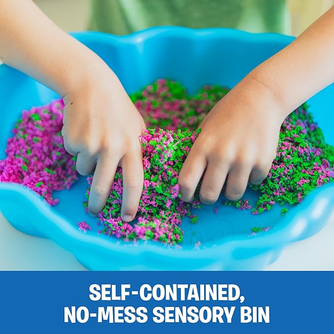 Educational Insights Playfoam Pluffle Sensory Station with 2 Colors of Playfoam Pluffle for Sensory Bins, Ages 3+