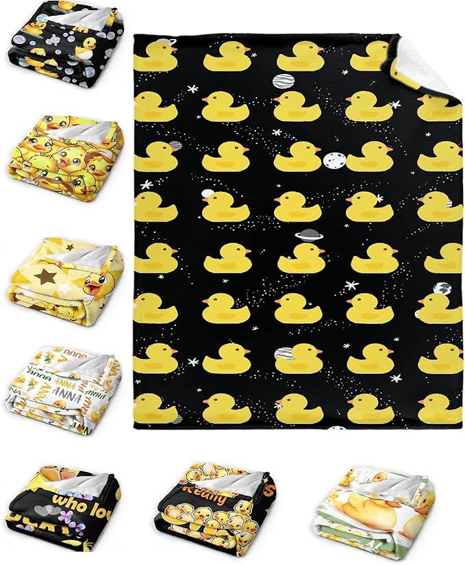 Aparajita Ruddy Duck Adult Duck Blanket Kids Funny Blanket Suitable for Bedroom Living Room Bed Sofa Crib Couch Chair Outdoor All Season Items That Yellow Duck Lovers Will Love 50"x40"for Kid