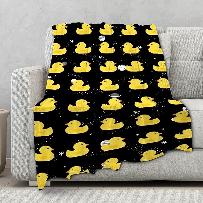 Aparajita Ruddy Duck Adult Duck Blanket Kids Funny Blanket Suitable for Bedroom Living Room Bed Sofa Crib Couch Chair Outdoor All Season Items That Yellow Duck Lovers Will Love 50"x40"for Kid