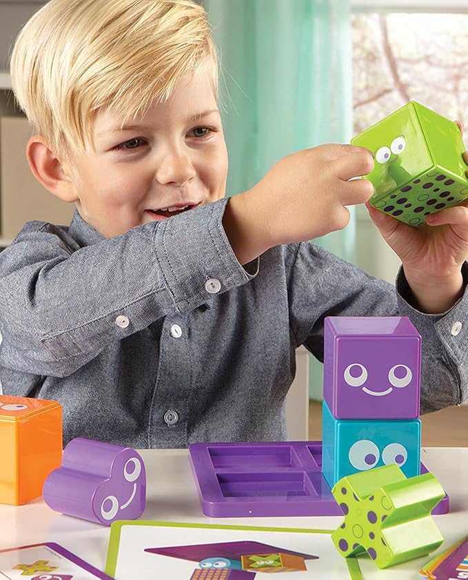 Learning Resources Mental Blox Jr. Early Logic Game - 8 Pieces, Ages 4+ Educational Games for Kids, Brain Teaser Games and Puzzles, STEM Games, 3-D Puzzles, Critical Thinking for Kids