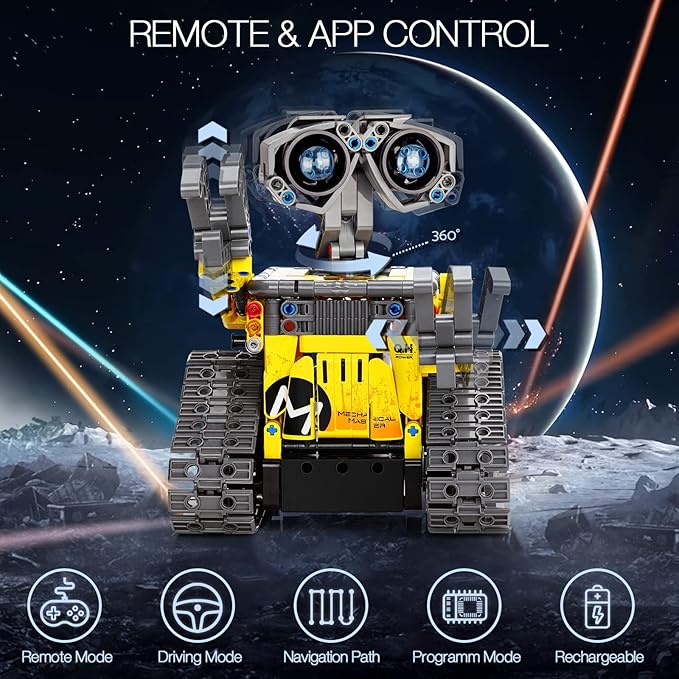 Sillbird STEM Building Toys for Ages 8-13, Remote & App Controlled Creator 5in1 Robot/Explorer Robot/Mech Dinosaur Toys Coding Set, Creative Gifts for Boys Girls Kids Aged 6 7 8-13 (488 Pieces)