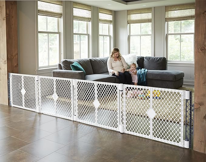 Toddleroo by North States Superyard Wall Mount Kit, Made in USA: Compatible with Superyard Classic, Colorplay, or Indoor/Outdoor 6 Panel Play Yard. Hardware kit to create extra wide barrier , Gray